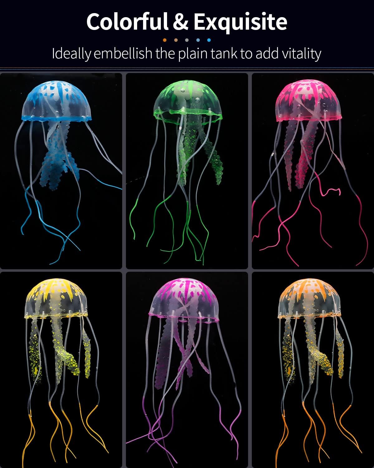 AeroAquarium™ | Glowing Jellyfish (6-Pack)